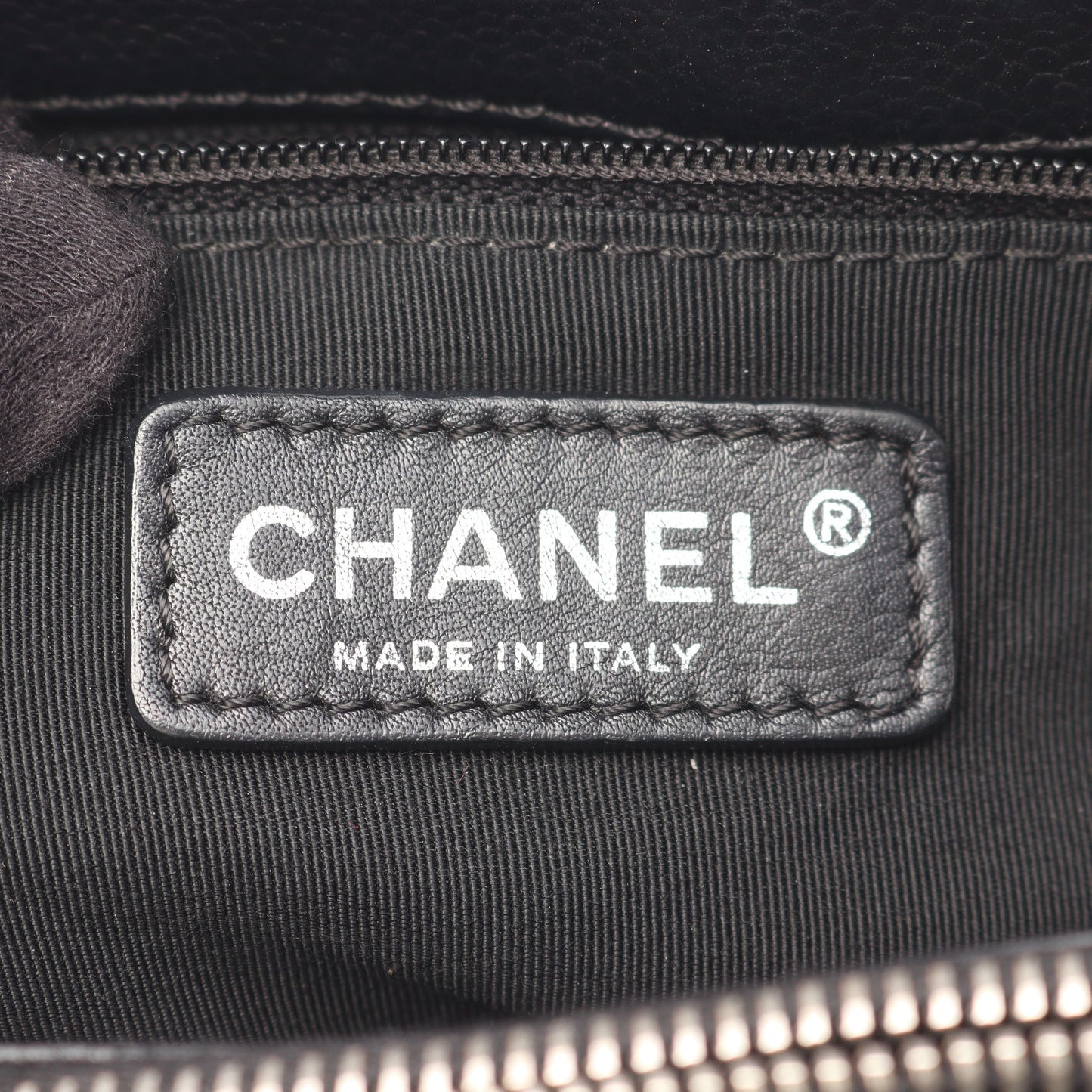 マトラッセ グランドショッピング GST チェーンショルダーバッグ チェーントートバッグ キャビアスキン ブラック シルバー金具 シャネル バッグ CHANEL