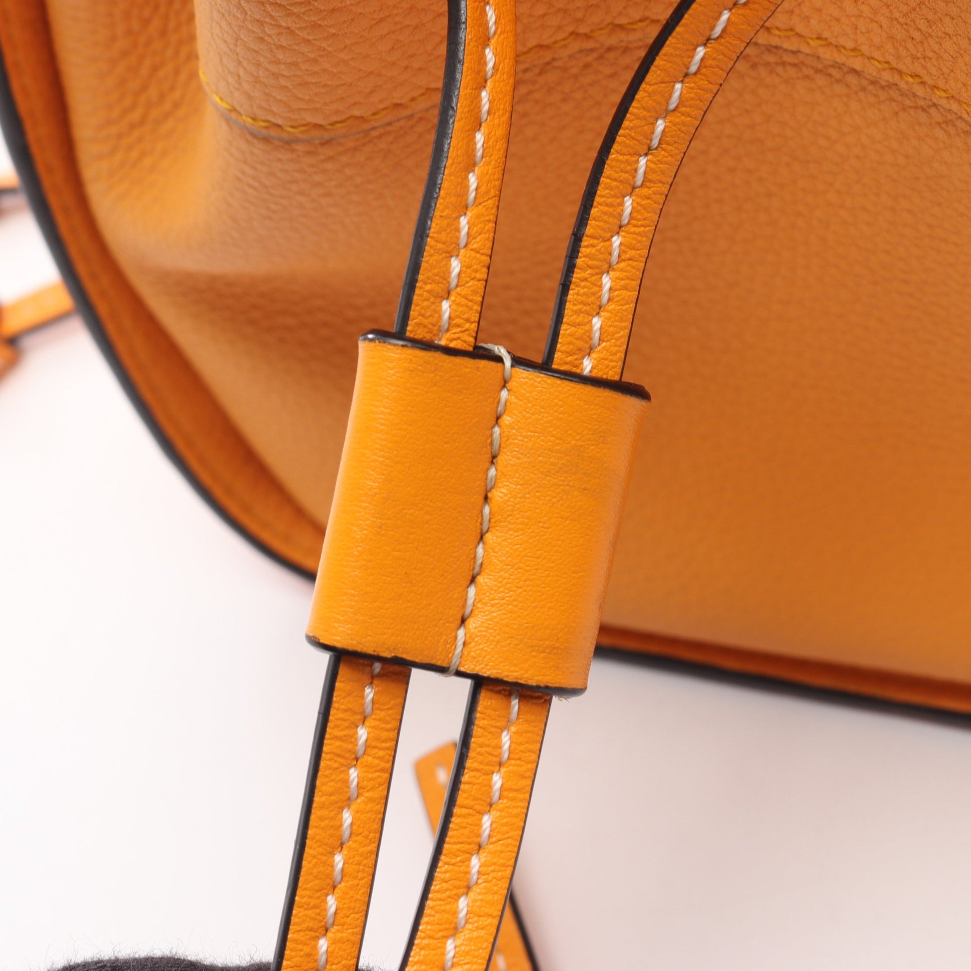 ハンモック ドローストリングバッグ ミニ 2WAY ハンドバッグ レザー オレンジ ロエベ バッグ LOEWE
