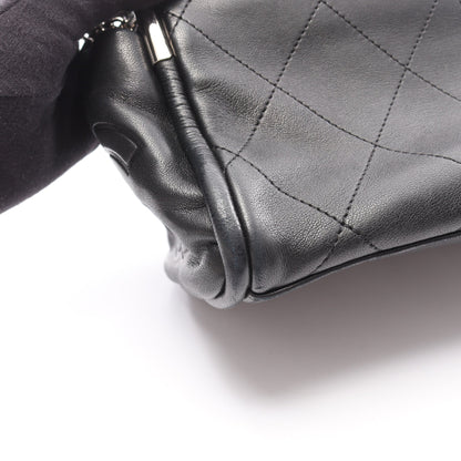 マトラッセ チェーンハンドバッグ ラムスキン ブラック シルバー金具 シャネル バッグ CHANEL