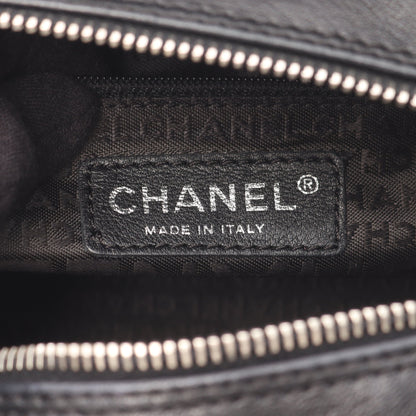 マトラッセ チェーンハンドバッグ ラムスキン ブラック シルバー金具 シャネル バッグ CHANEL