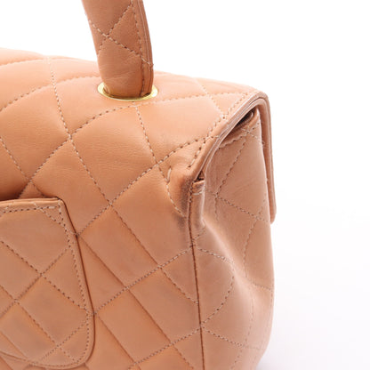 マトラッセ 親子バッグ ハンドバッグ ラムスキン コーラルオレンジ ゴールド金具 シャネル バッグ CHANEL