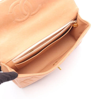 マトラッセ 親子バッグ ハンドバッグ ラムスキン コーラルオレンジ ゴールド金具 シャネル バッグ CHANEL