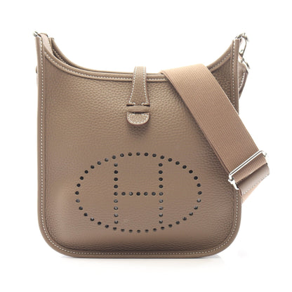 エヴリン23 エトゥープ ショルダーバッグ トリヨンクレマンス グレーベージュ シルバー金具 G刻印 エルメス バッグ HERMES