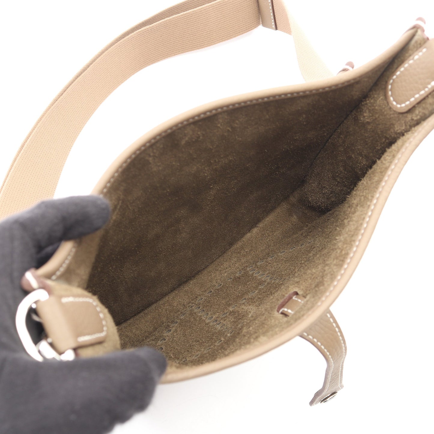 エヴリン23 エトゥープ ショルダーバッグ トリヨンクレマンス グレーベージュ シルバー金具 G刻印 エルメス バッグ HERMES