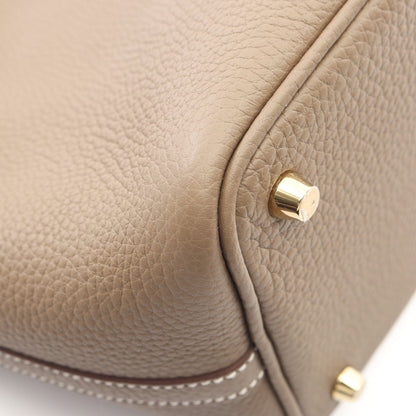 ピコタンロックPM エトゥープ ハンドバッグ トリヨンクレマンス グレーベージュ ゴールド金具 K刻印 エルメス バッグ HERMES
