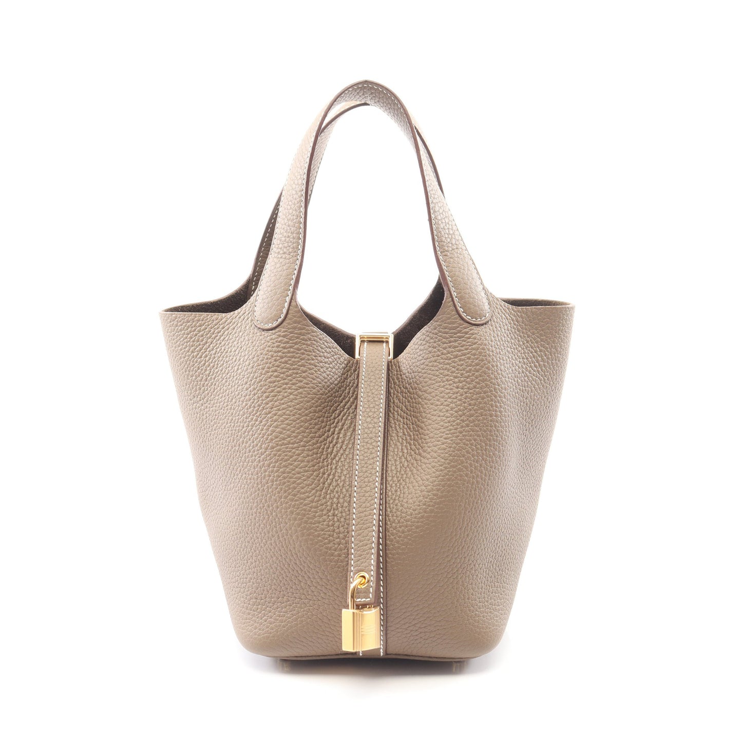 ピコタンロックPM エトゥープ ハンドバッグ トリヨンクレマンス グレーベージュ ゴールド金具 K刻印 エルメス バッグ HERMES