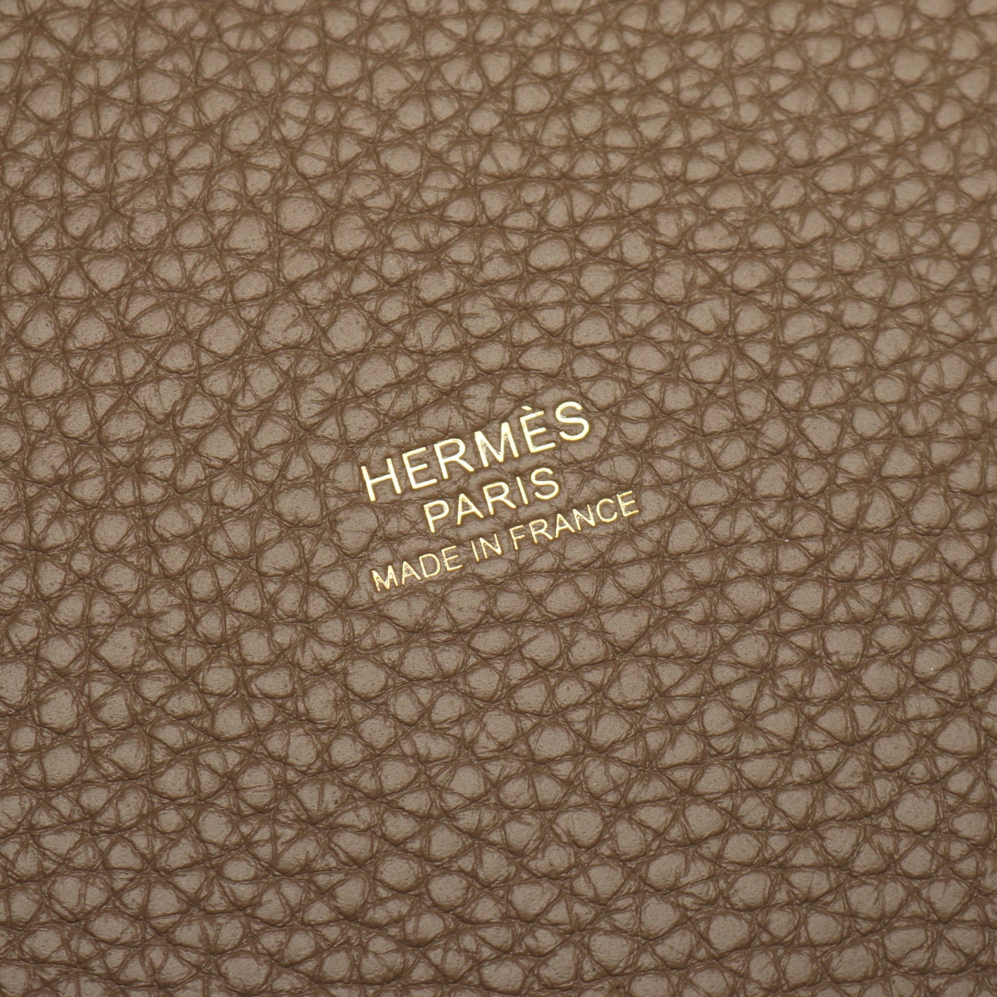 ピコタンロックPM エトゥープ ハンドバッグ トリヨンクレマンス グレーベージュ ゴールド金具 K刻印 エルメス バッグ HERMES