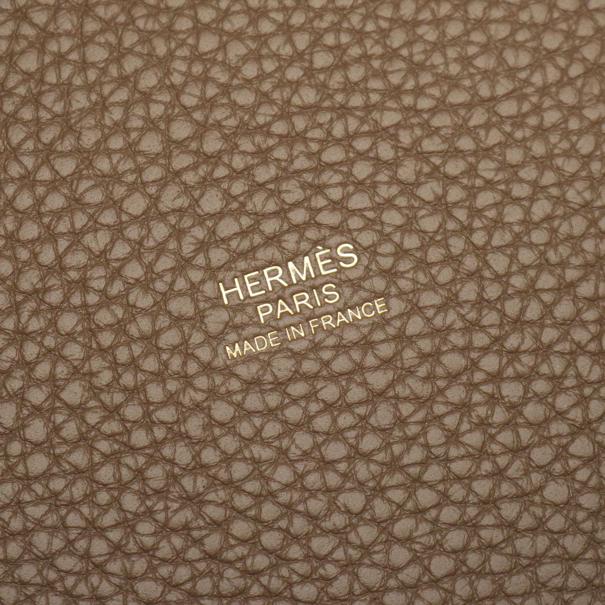 ピコタンロックPM エトゥープ ハンドバッグ トリヨンクレマンス グレーベージュ ゴールド金具 K刻印 エルメス バッグ HERMES