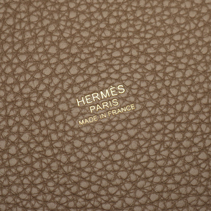 ピコタンロックPM エトゥープ ハンドバッグ トリヨンクレマンス グレーベージュ ゴールド金具 K刻印 エルメス バッグ HERMES