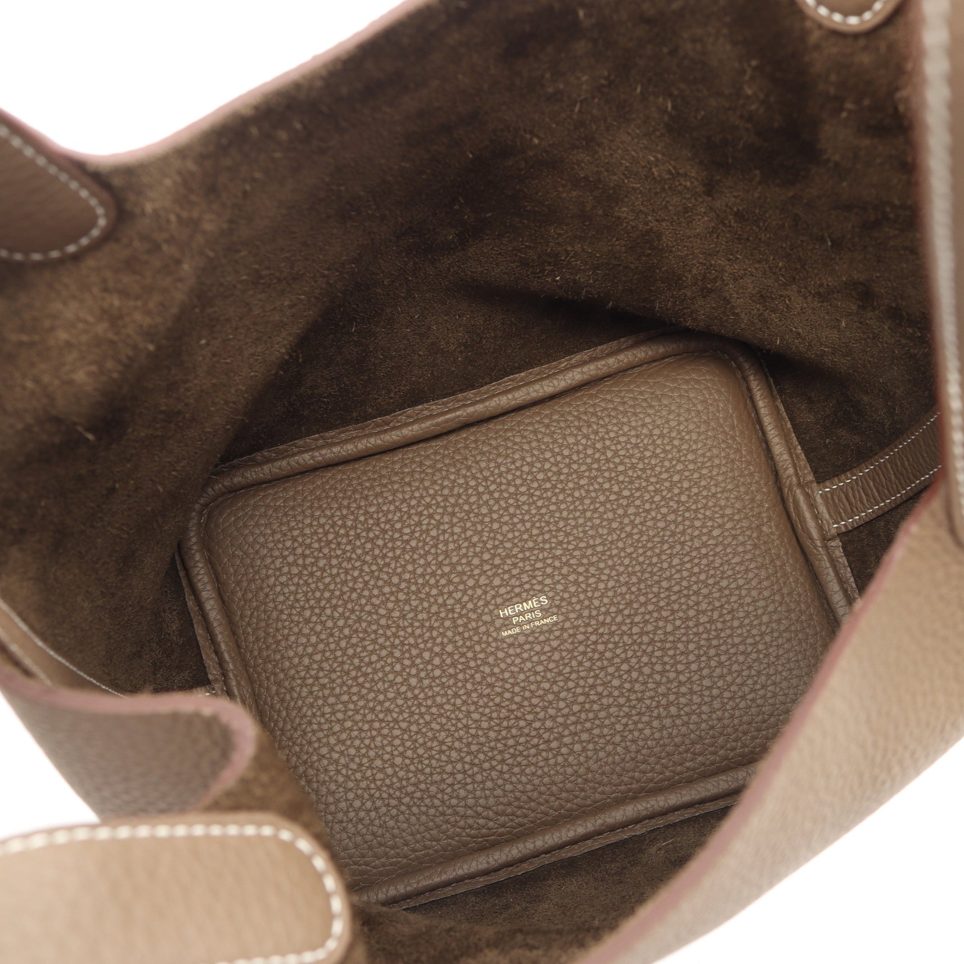 ピコタンロックPM エトゥープ ハンドバッグ トリヨンクレマンス グレーベージュ ゴールド金具 K刻印 エルメス バッグ HERMES