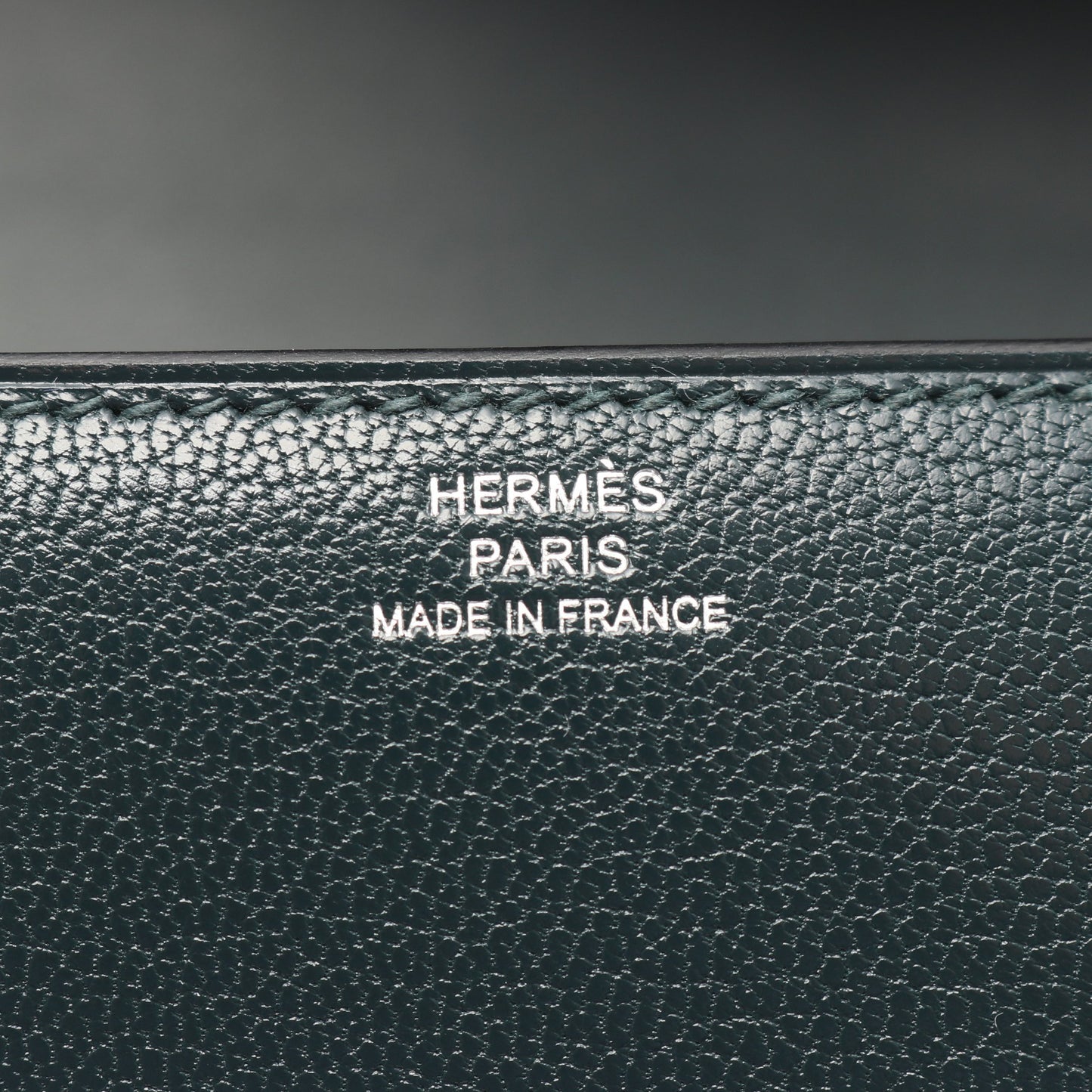 コンスタンスエラン ミロワール ショルダーバッグ シェーブル ダークグリーン シルバー金具 K刻印 エルメス バッグ HERMES