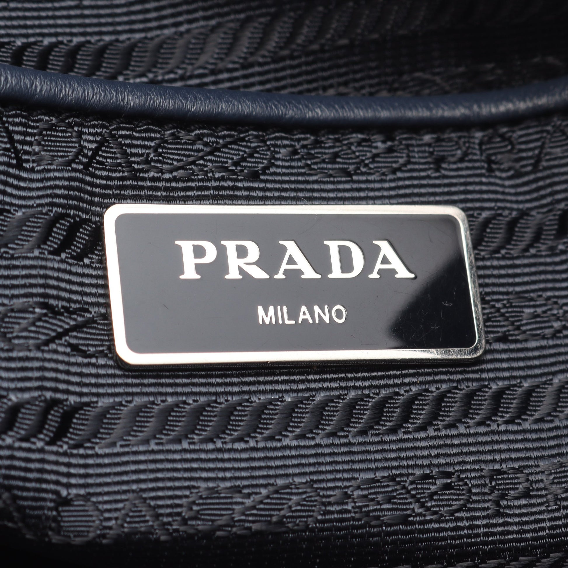 バックパック リュックサック ナイロン サフィアーノレザー ネイビー プラダ バッグ PRADA