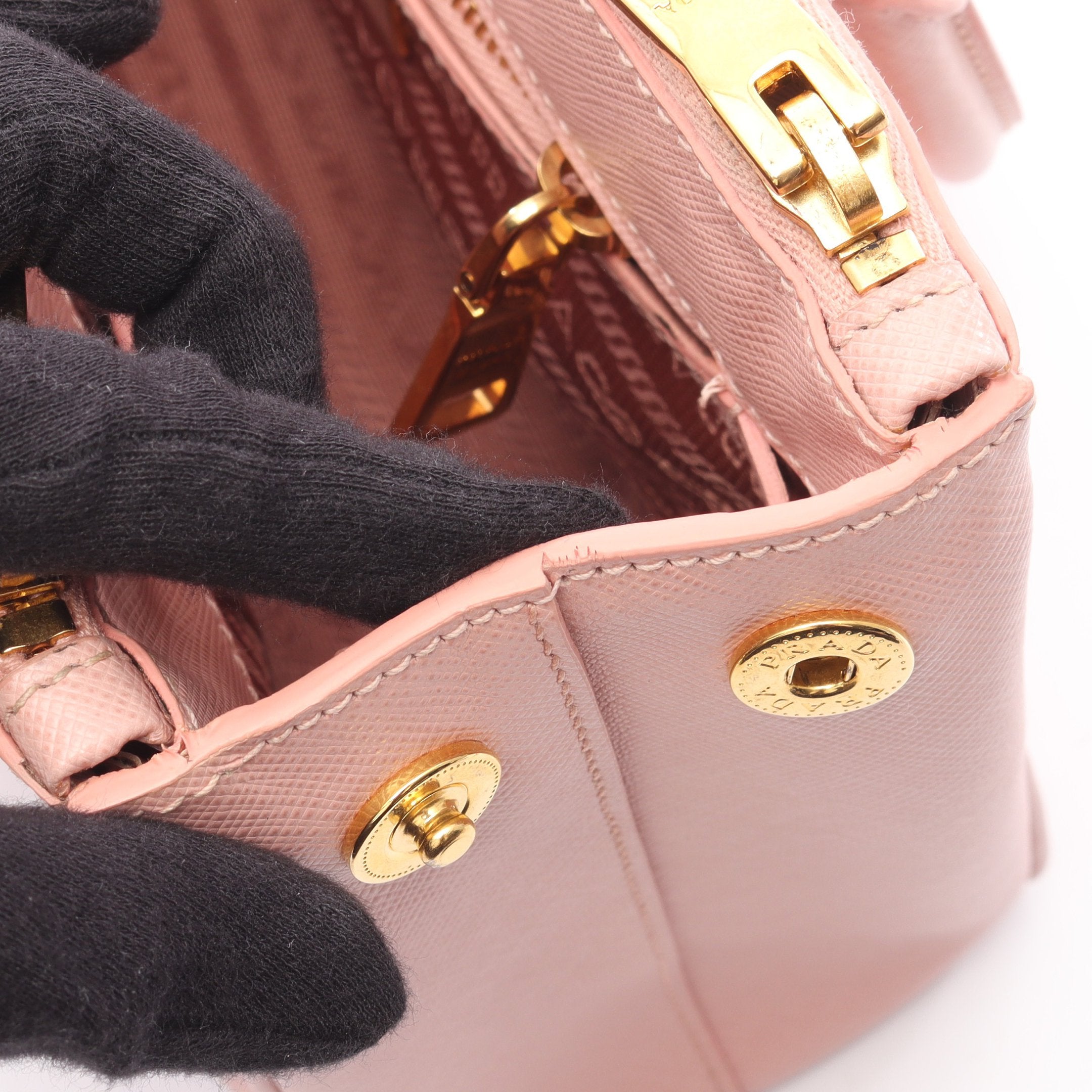 SAFFIANO LUX ガレリア 2WAY ハンドバッグ サフィアーノレザー ピンク