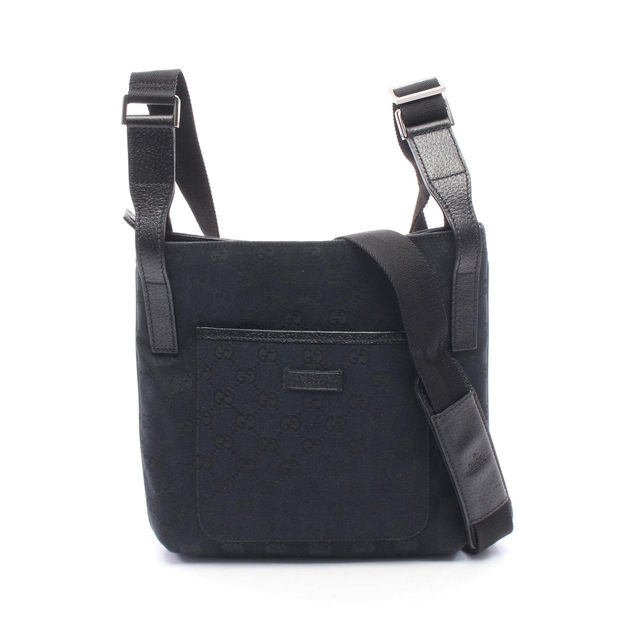 グッチ ビジネスバッグ GGキャンバス レザー ブラック GUCCI GGキャンバス レザー ビジネスバッグ A4可 PC収納 黒 - メルカリ