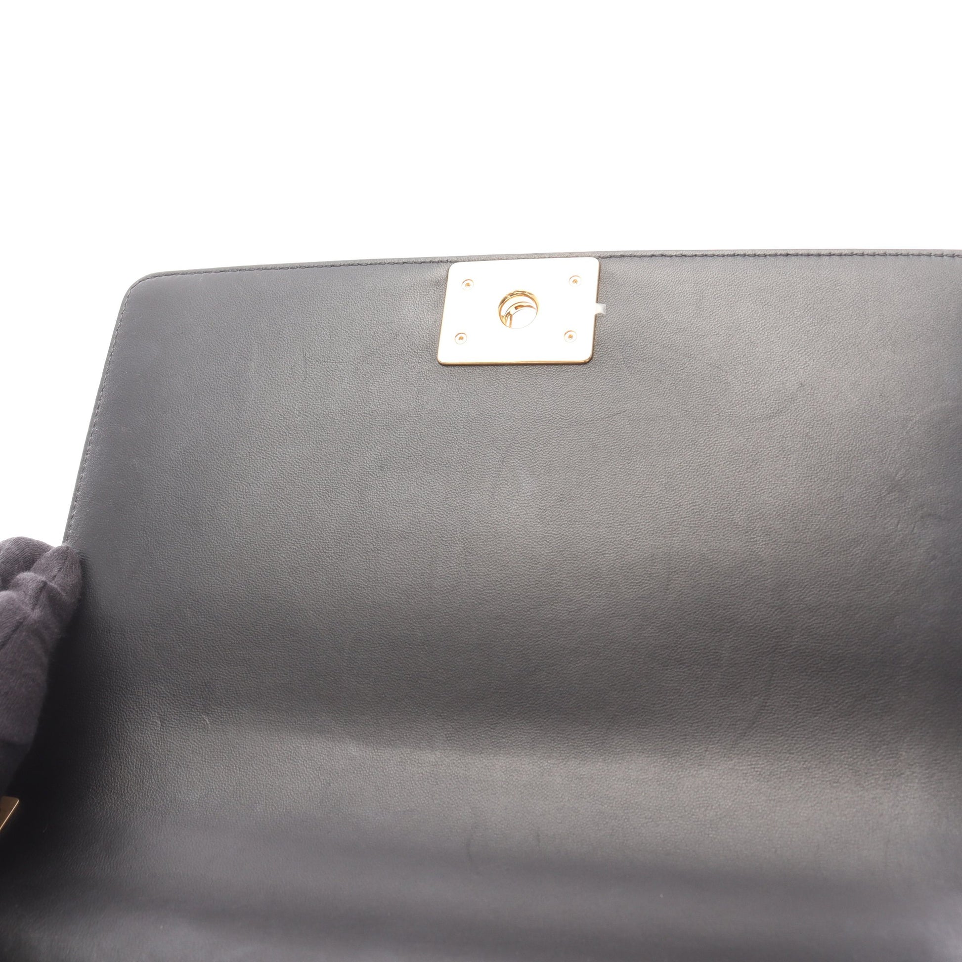 ボーイシャネル ラージ マトラッセ チェーンショルダーバッグ ラムスキン ブラック ゴールド金具 シャネル バッグ CHANEL