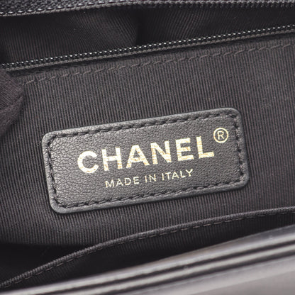ボーイシャネル ラージ マトラッセ チェーンショルダーバッグ ラムスキン ブラック ゴールド金具 シャネル バッグ CHANEL