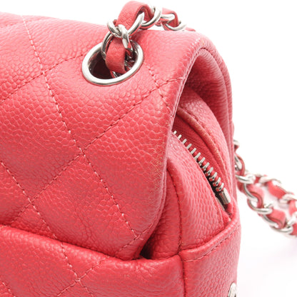 マトラッセ チェーンショルダーバッグ キャビアスキン ピンク シルバー金具 シャネル バッグ CHANEL