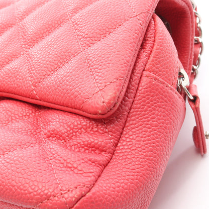 マトラッセ チェーンショルダーバッグ キャビアスキン ピンク シルバー金具 シャネル バッグ CHANEL