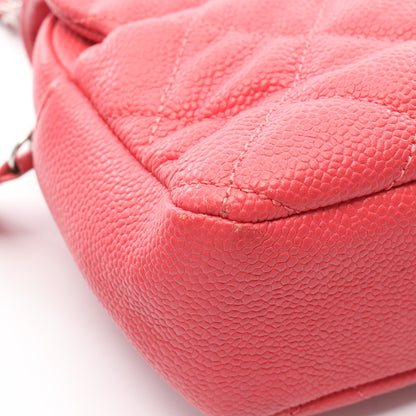 マトラッセ チェーンショルダーバッグ キャビアスキン ピンク シルバー金具 シャネル バッグ CHANEL