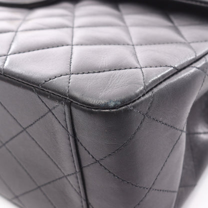 デカマトラッセ34 シングルフラップ Wチェーンショルダーバッグ ラムスキン ブラック ゴールド金具 シャネル バッグ CHANEL