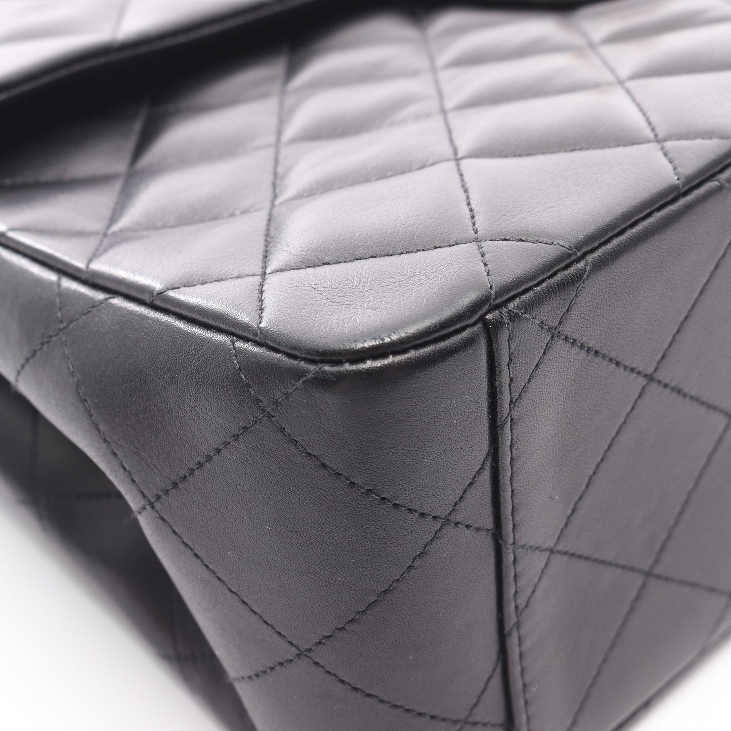 デカマトラッセ34 シングルフラップ Wチェーンショルダーバッグ ラムスキン ブラック ゴールド金具 シャネル バッグ CHANEL