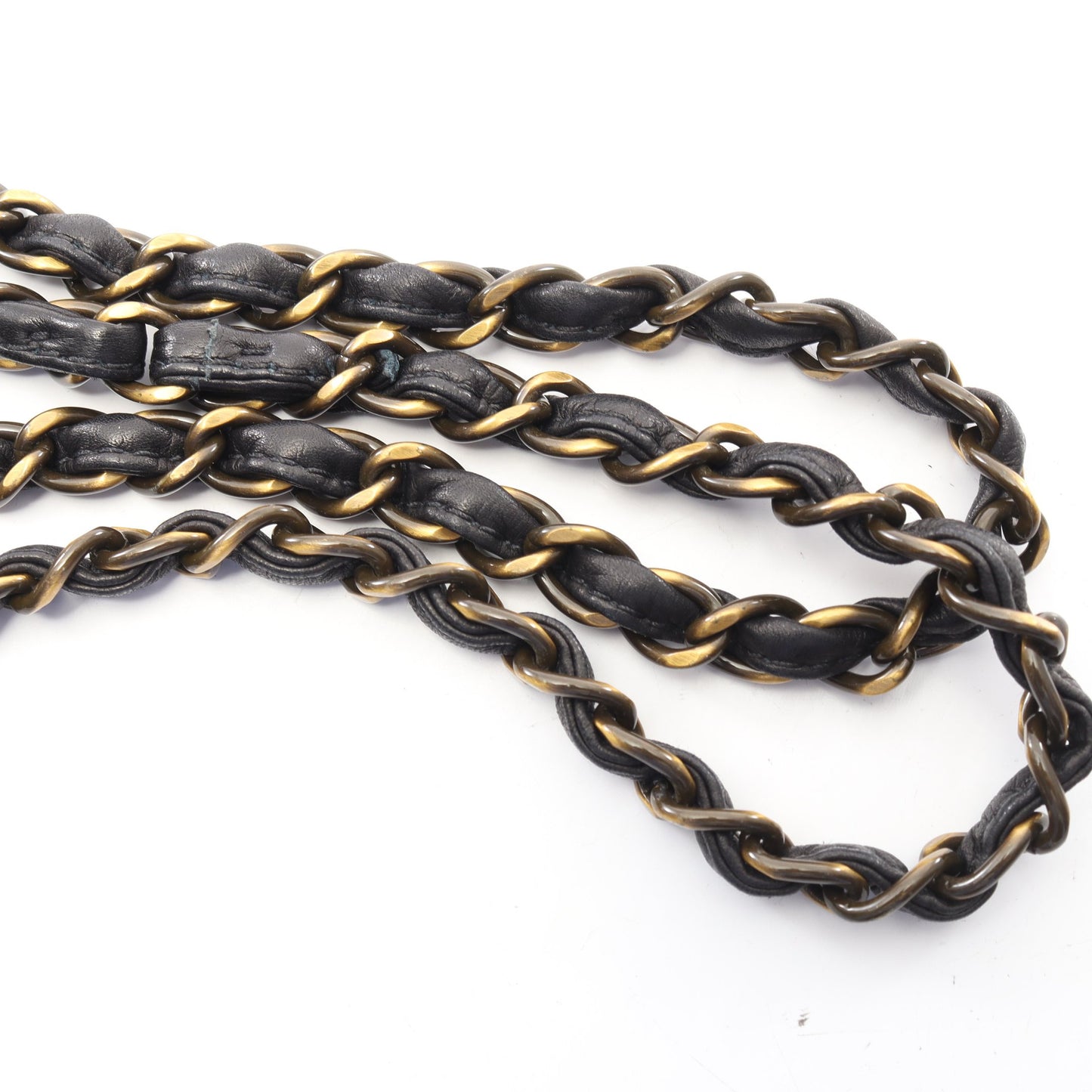 マトラッセ Wチェーンショルダーバッグ ラムスキン ブラック ゴールド金具 シャネル バッグ CHANEL