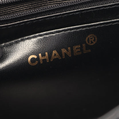 マトラッセ Wチェーンショルダーバッグ ラムスキン ブラック ゴールド金具 シャネル バッグ CHANEL