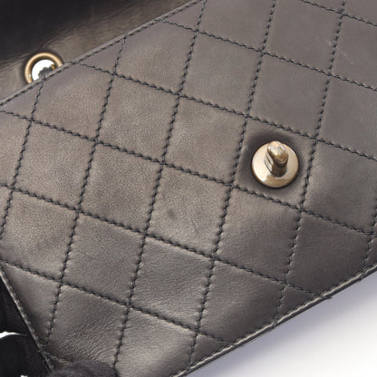 マトラッセ Wチェーンショルダーバッグ ラムスキン ブラック ゴールド金具 シャネル バッグ CHANEL