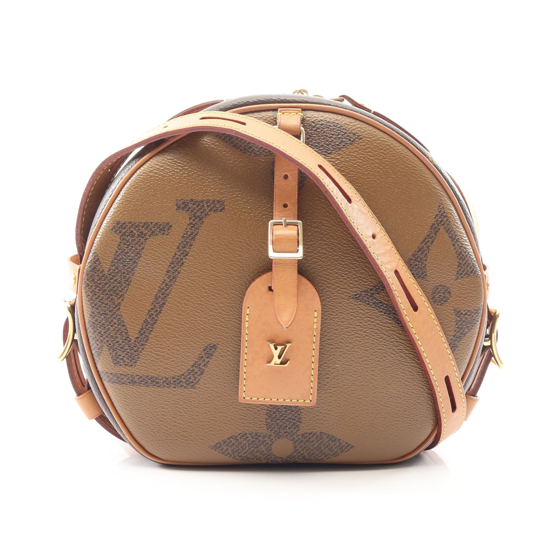 ボワット シャポー スープル モノグラムジャイアント リバース ショルダーバッグ PVC レザー ブラウン ルイヴィトン バッグ LOUIS VUITTON