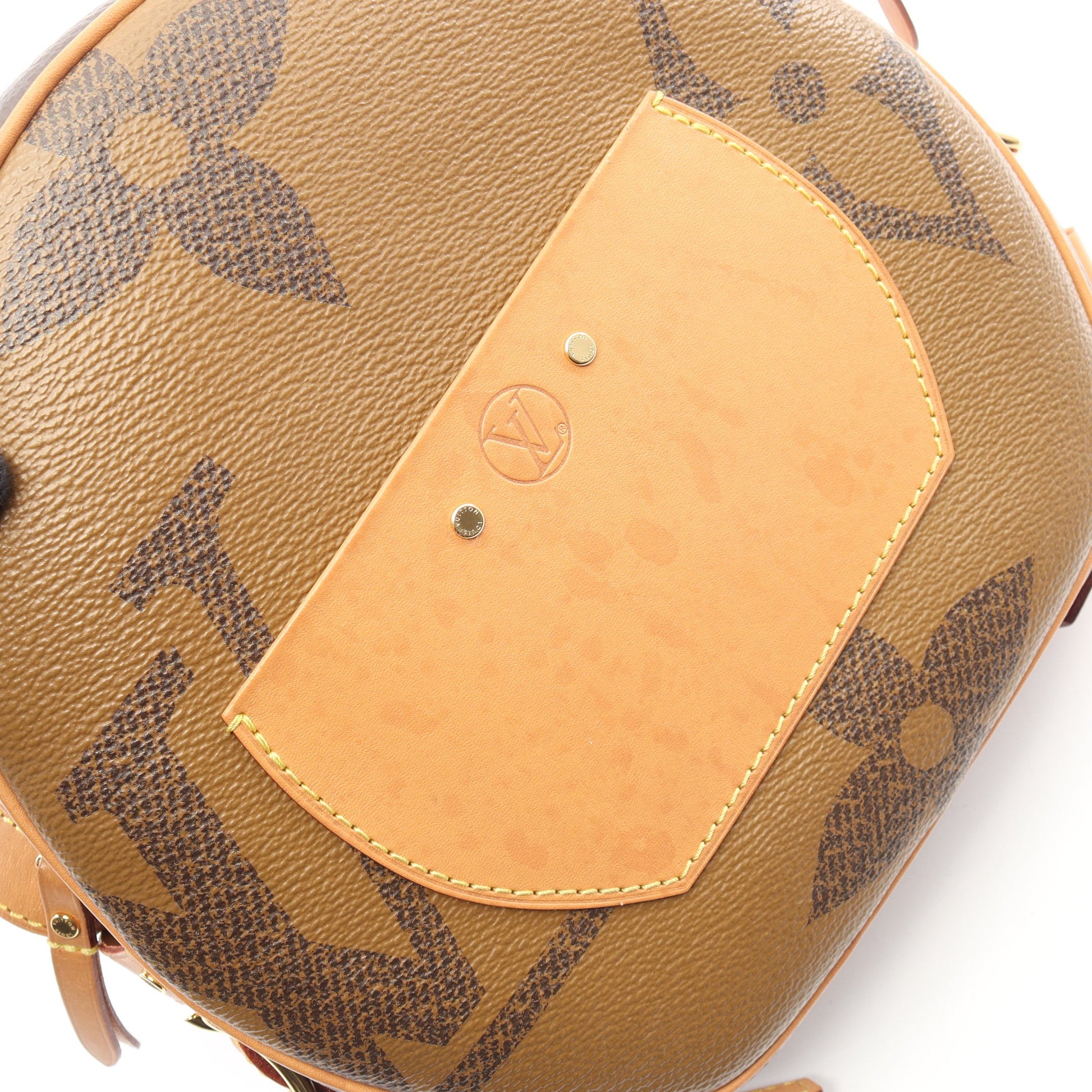 ボワット シャポー スープル モノグラムジャイアント リバース ショルダーバッグ PVC レザー ブラウン ルイヴィトン バッグ LOUIS VUITTON