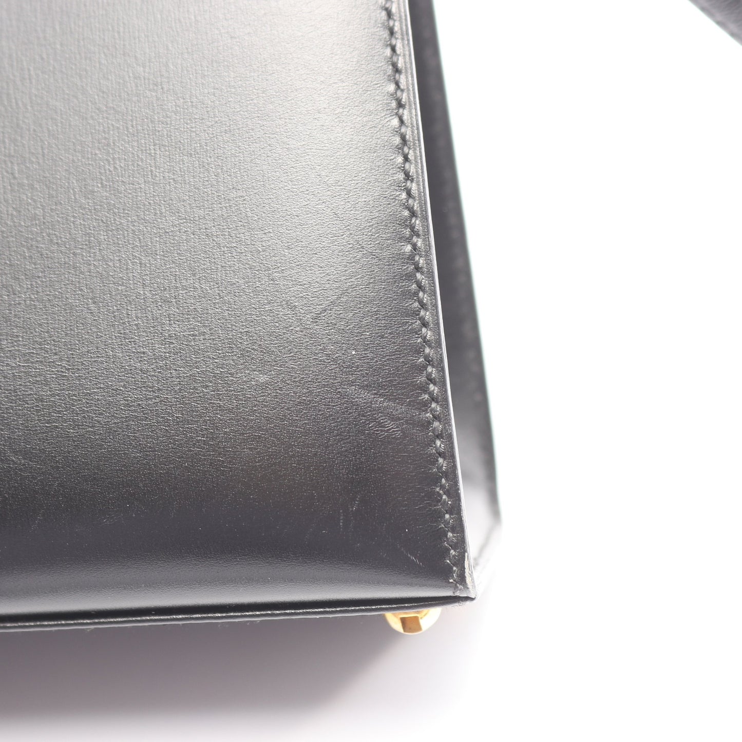 ヴィンテージ ショルダーバッグ ボックスカーフ ブラック ゴールド金具 ○Y刻印 エルメス バッグ HERMES