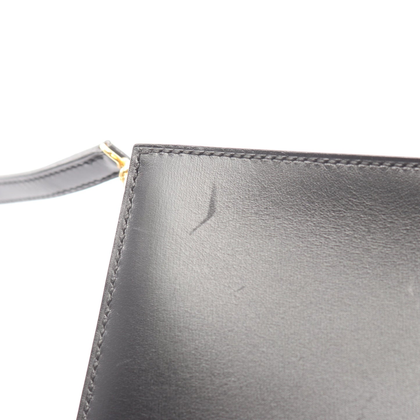 ヴィンテージ ショルダーバッグ ボックスカーフ ブラック ゴールド金具 ○Y刻印 エルメス バッグ HERMES
