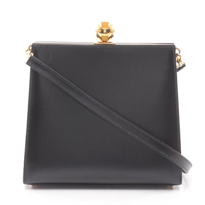 ヴィンテージ ショルダーバッグ ボックスカーフ ブラック ゴールド金具 ○Y刻印 エルメス バッグ HERMES