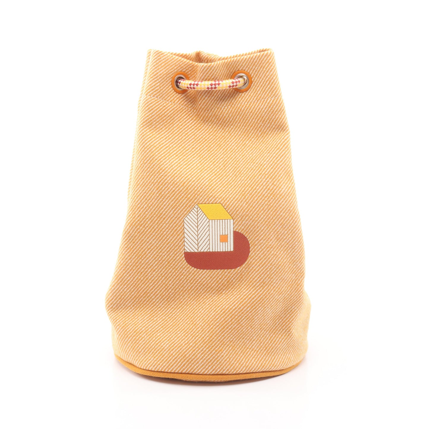 エポペ ダッフルバッグ キッズ ショルダーバッグ ウール オレンジ マルチカラー シルバー金具 エルメス バッグ HERMES