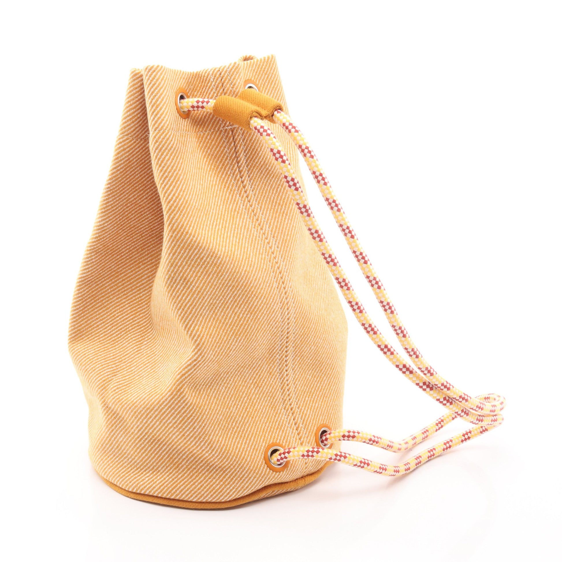 エポペ ダッフルバッグ キッズ ショルダーバッグ ウール オレンジ マルチカラー シルバー金具 エルメス バッグ HERMES