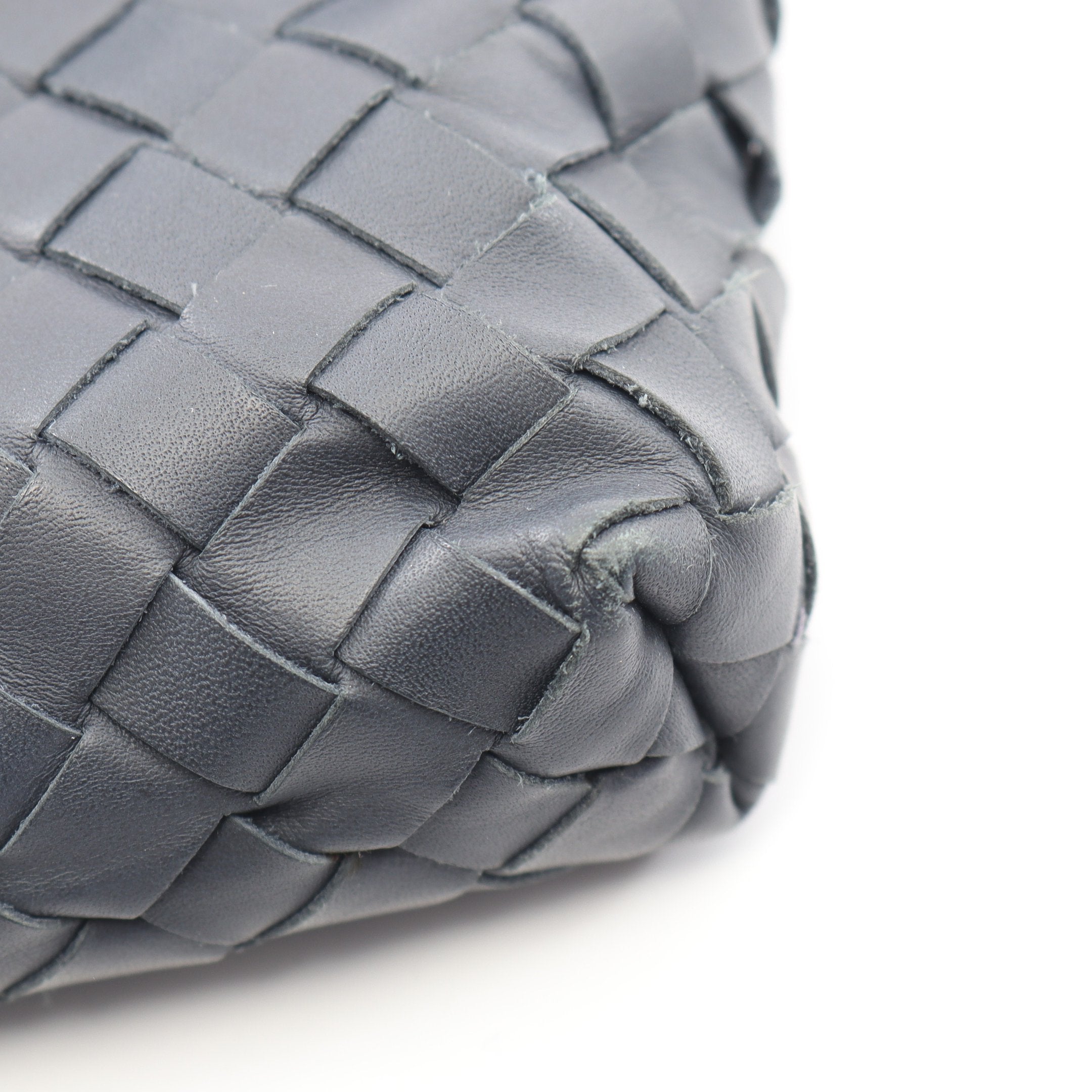 ボッテガヴェネタ マルコポーロ ビジネスバッグ ネイビー イントレチャート BOTTEGA VENETA（ボッテガ・ヴェネタ） （美品）BOTTEGA VENETA 222499