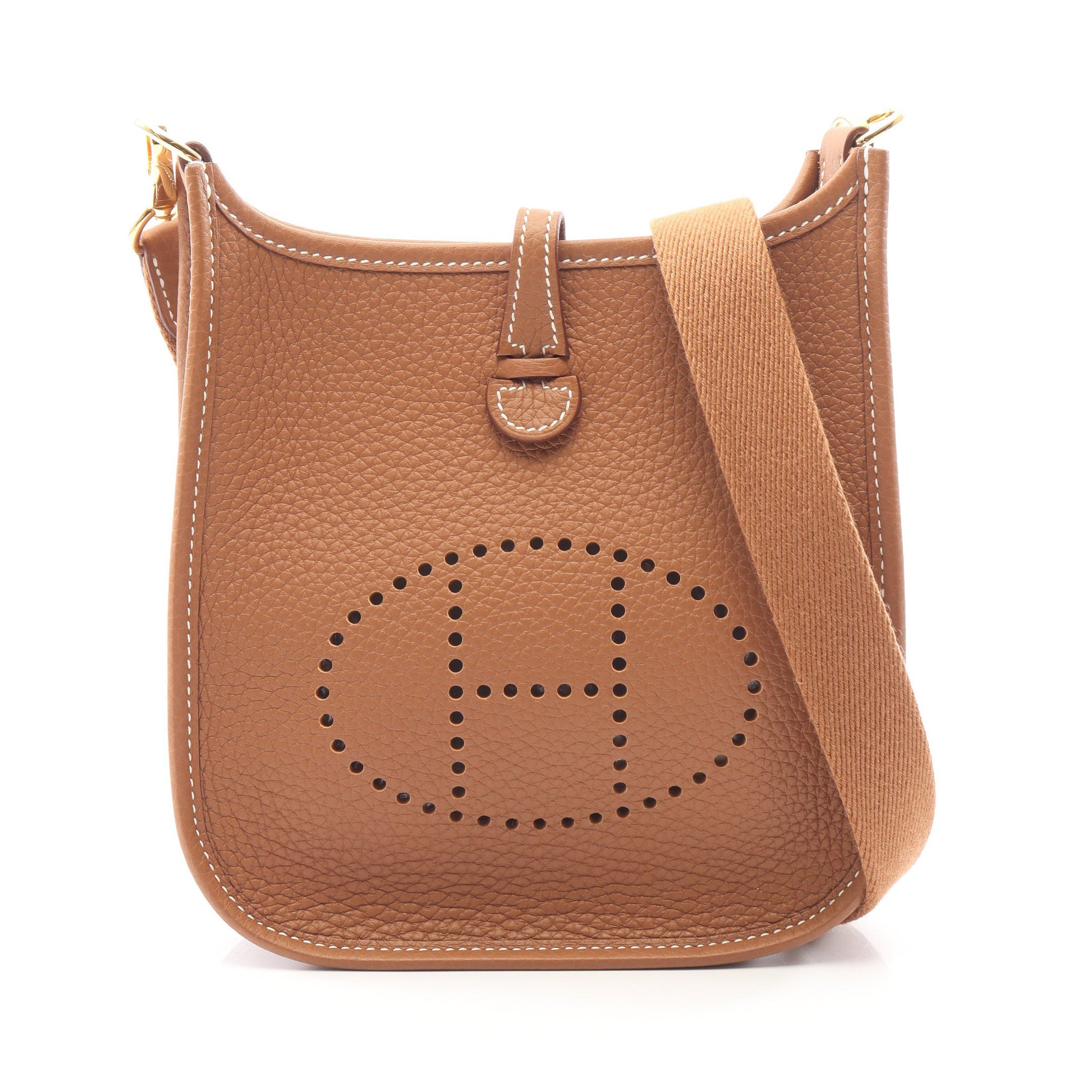 エヴリンTPM アマゾン ゴールド ショルダーバッグ トリヨンクレマンス ブラウン ゴールド金具 G刻印 エルメス バッグ HERMES