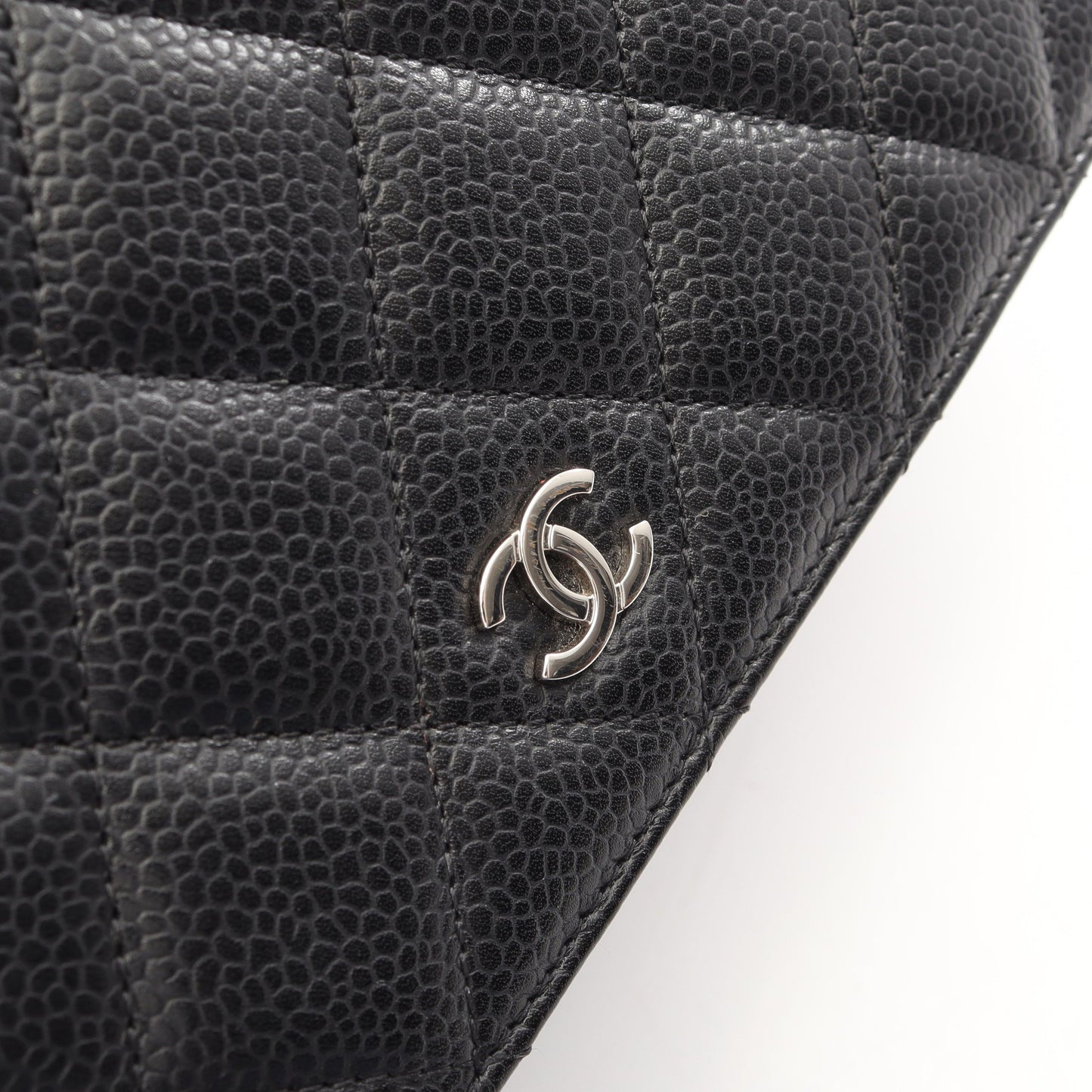 マトラッセ チェーンウォレット キャビアスキン ブラック シルバー金具 シャネル バッグ CHANEL