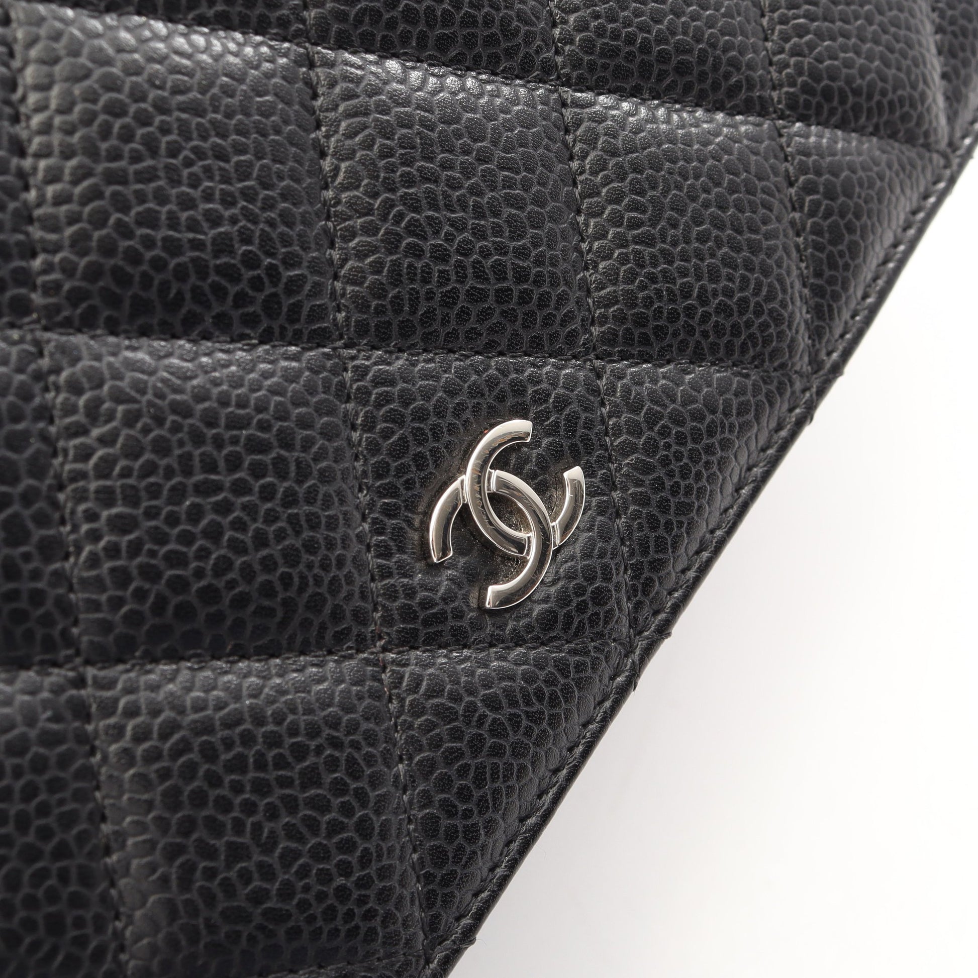 マトラッセ チェーンウォレット キャビアスキン ブラック シルバー金具 シャネル バッグ CHANEL