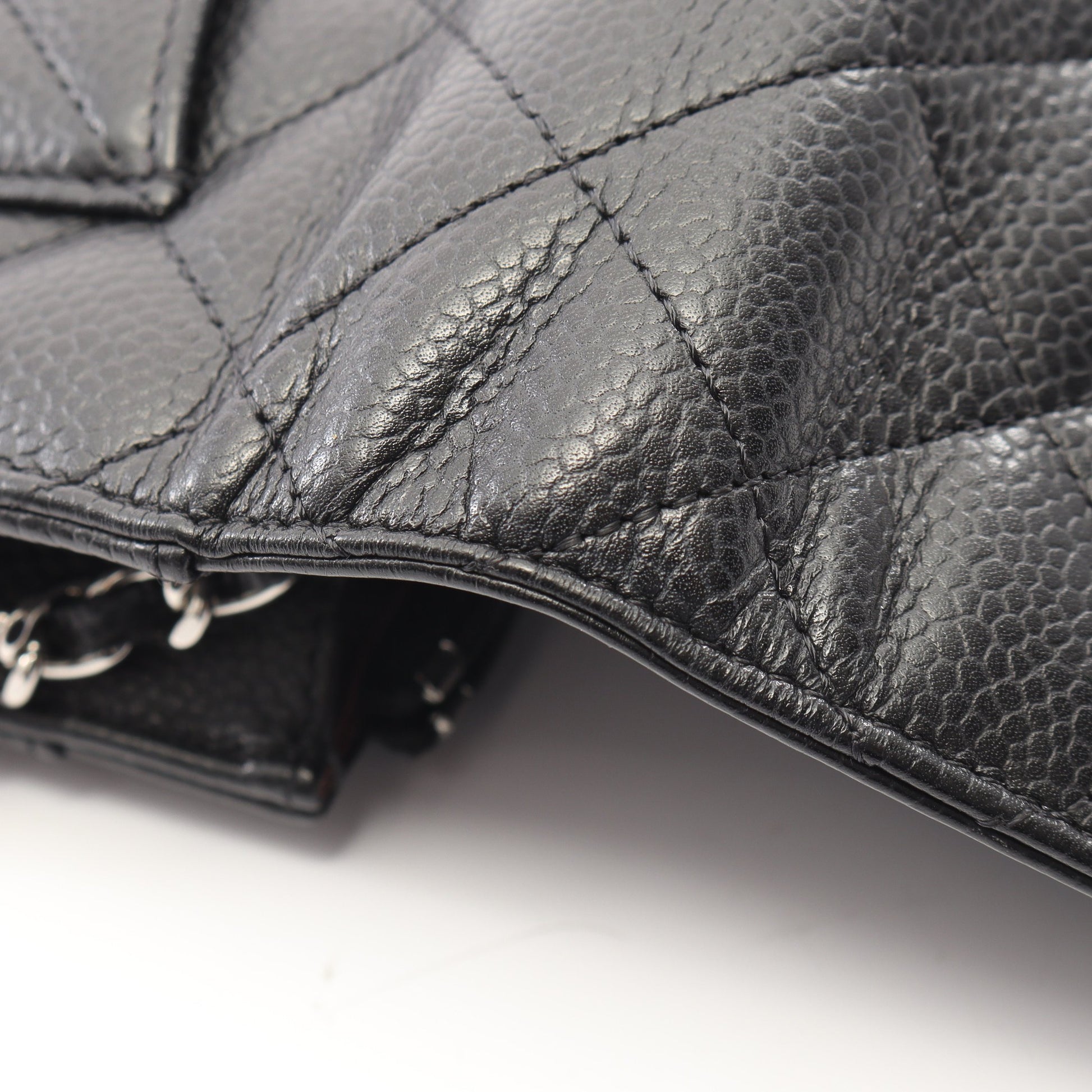 マトラッセ チェーンウォレット キャビアスキン ブラック シルバー金具 シャネル バッグ CHANEL