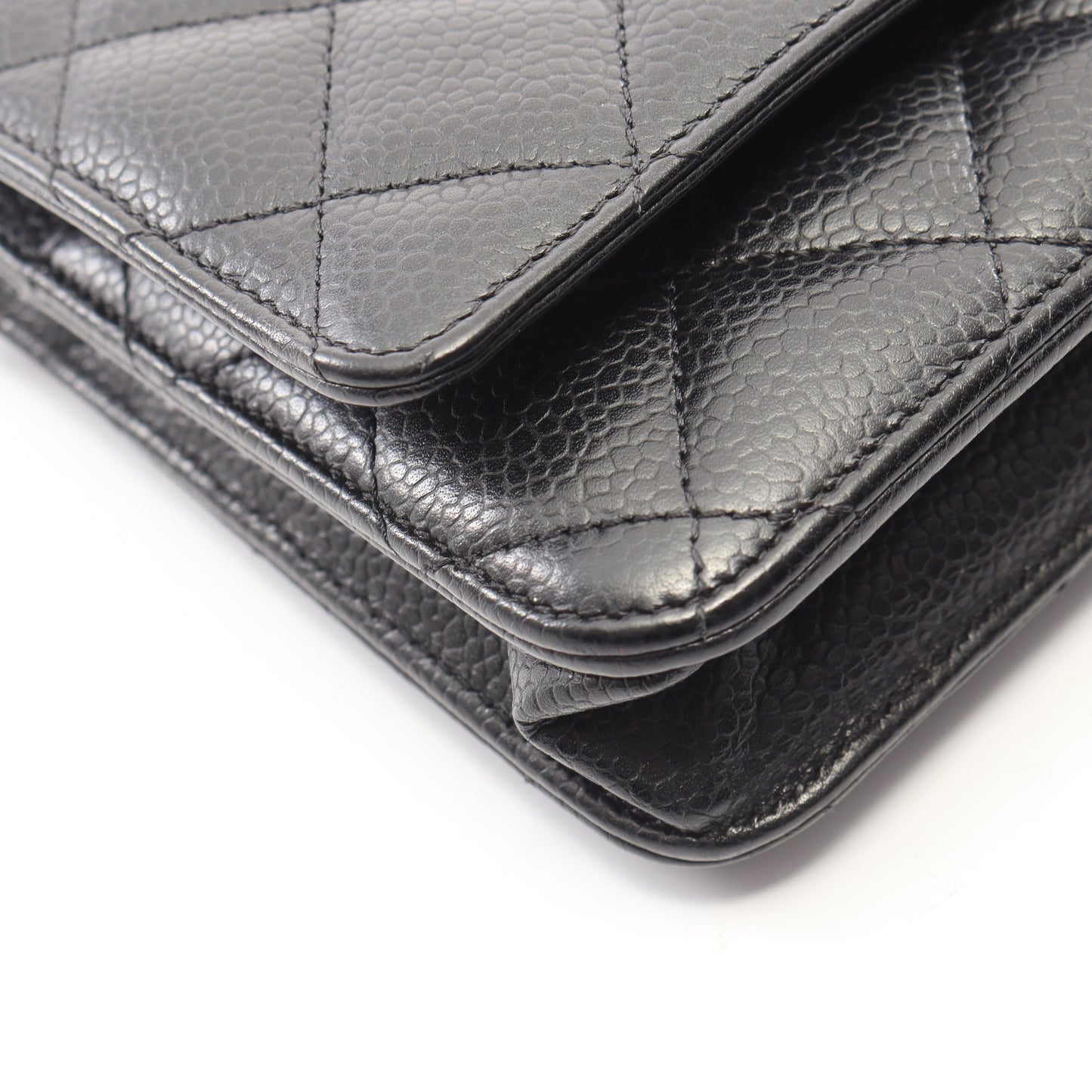 マトラッセ チェーンウォレット キャビアスキン ブラック シルバー金具 シャネル バッグ CHANEL