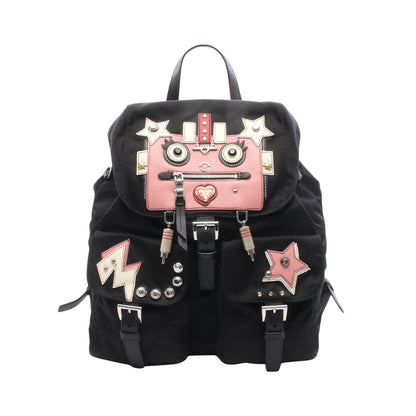 TESSUTO ROBOT バックパック リュックサック ナイロン レザー ブラック ピンク ホワイト プラダ バッグ PRADA