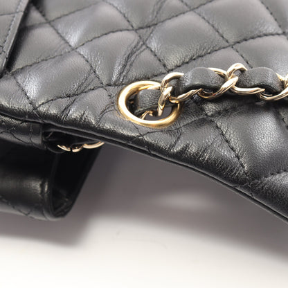 ミニマトラッセ チェーンショルダーバッグ ラムスキン ブラック ゴールド金具 シャネル バッグ CHANEL