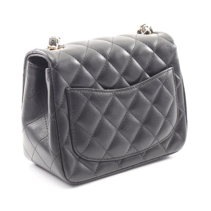 ミニマトラッセ チェーンショルダーバッグ ラムスキン ブラック ゴールド金具 シャネル バッグ CHANEL