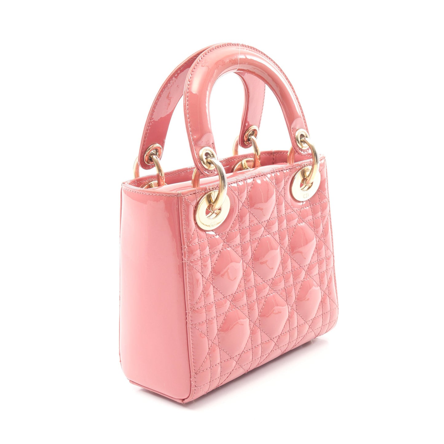 レディディオール ミニ カナージュ 2WAY ハンドバッグ エナメルレザー ピンク クリスチャンディオール バッグ Christian Dior