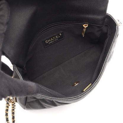 マトラッセ チェーンショルダーバッグ キャビアスキン ブラック ゴールド金具 シャネル バッグ CHANEL