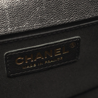 ボーイシャネル スモール チェーンショルダーバッグ キャビアスキン ブラック ゴールド金具 シャネル バッグ CHANEL