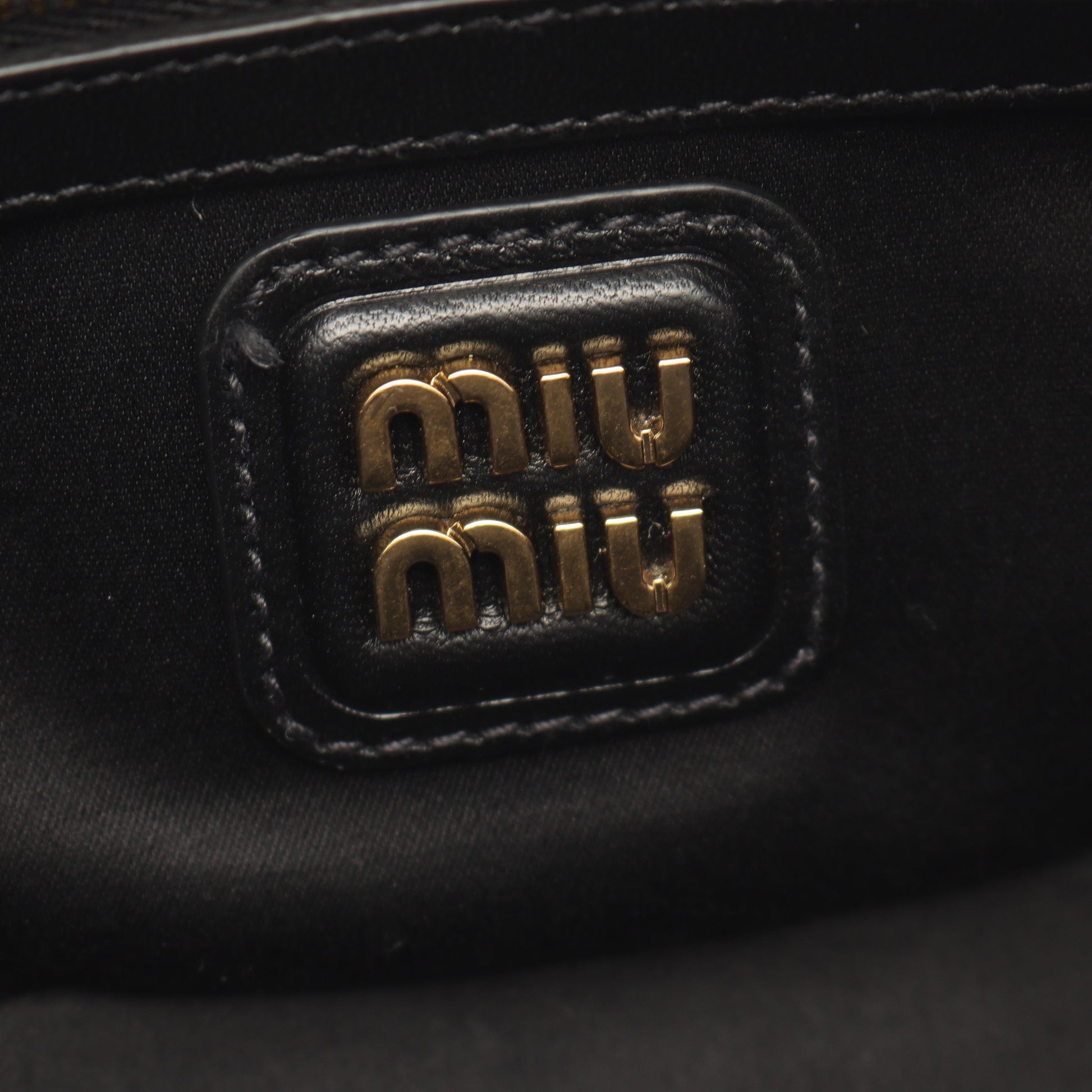 MATELASSE マテラッセ 2WAY ハンドバッグ レザー ブラック ミュウミュウ バッグ miu miu