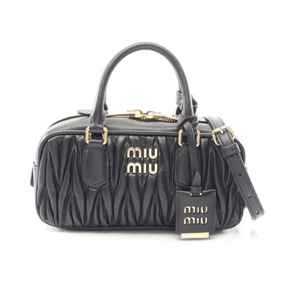 MATELASSE マテラッセ 2WAY ハンドバッグ レザー ブラック ミュウミュウ バッグ miu miu