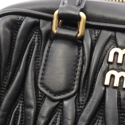 MATELASSE マテラッセ 2WAY ハンドバッグ レザー ブラック ミュウミュウ バッグ miu miu